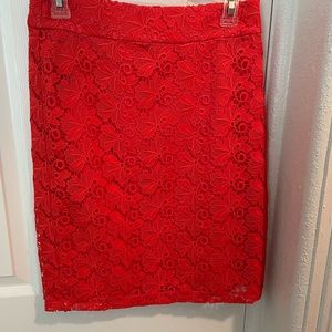 Anne Taylor Petite Lace Skirt